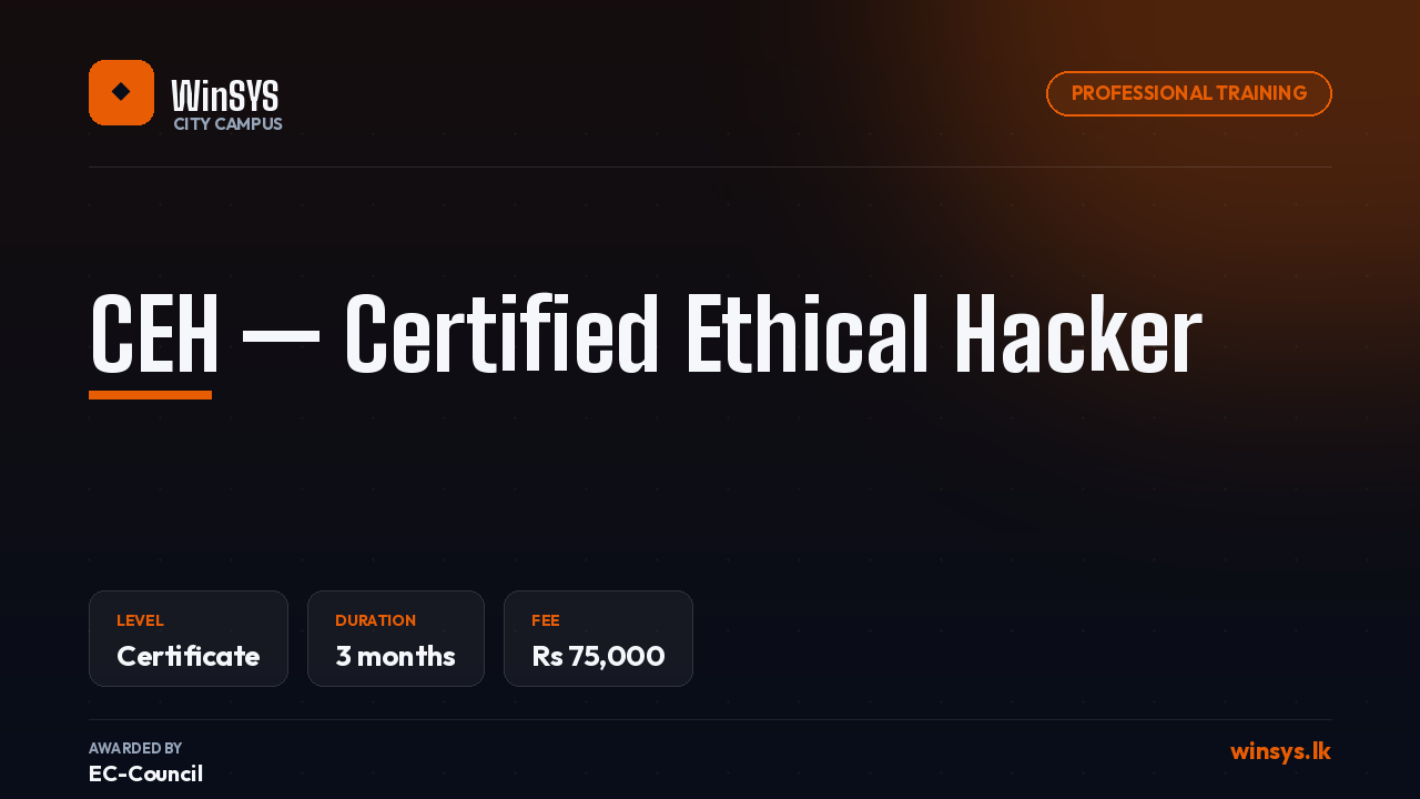 CEH — Certified Ethical Hacker