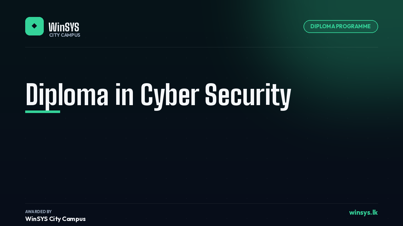 Diploma in Cyber Security