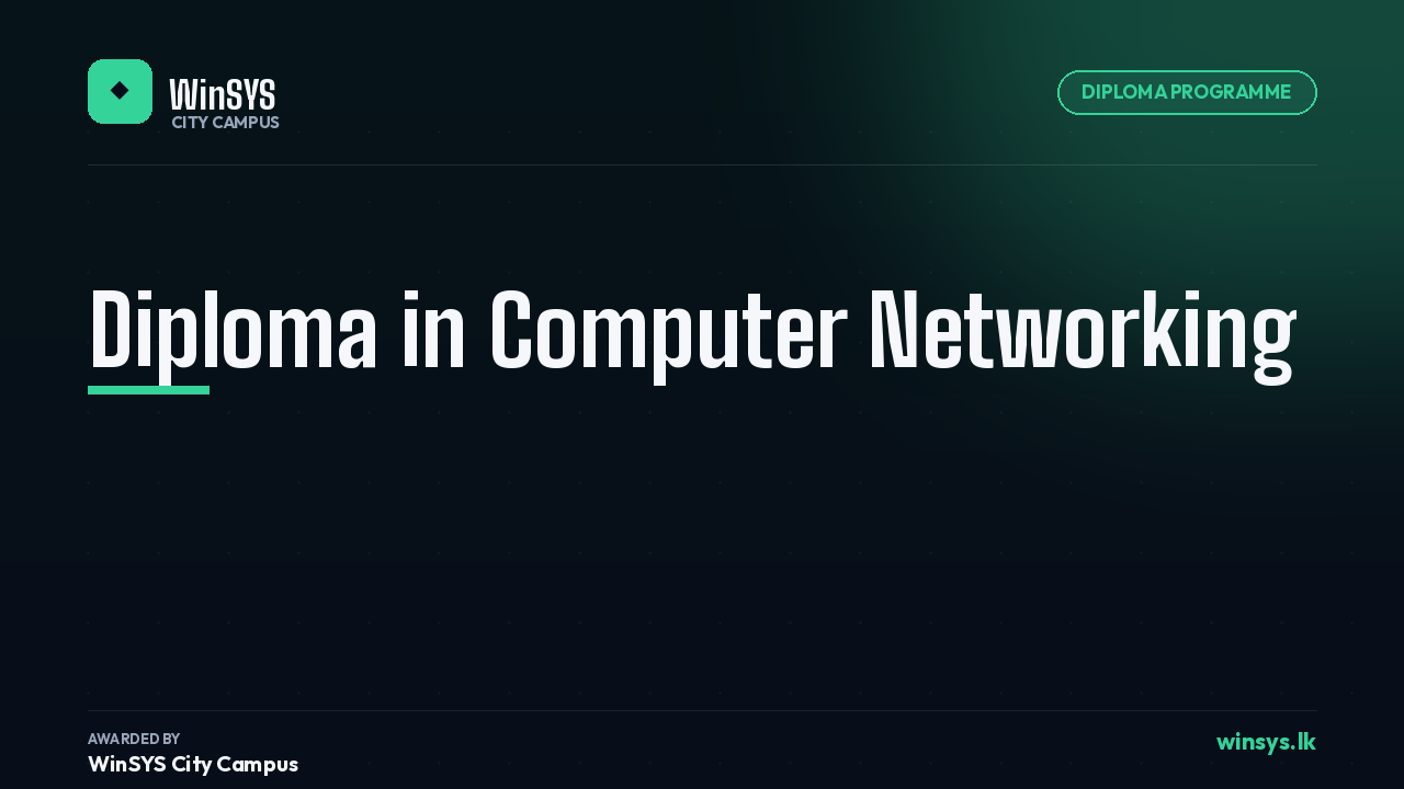 Diploma in Computer Networking