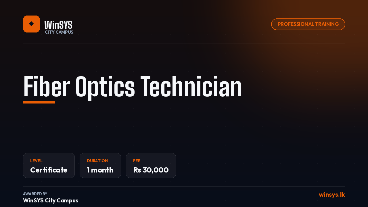 Fiber Optics Technician