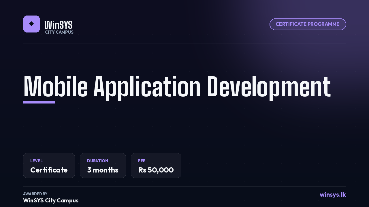 Mobile Application Development