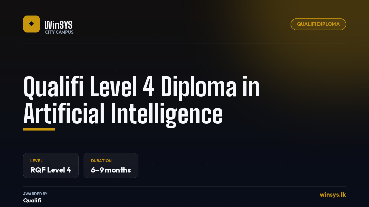 Qualifi Level 4 Diploma in Artificial Intelligence