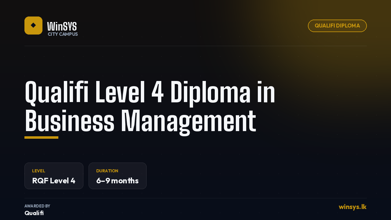 Qualifi Level 4 Diploma in Business Management