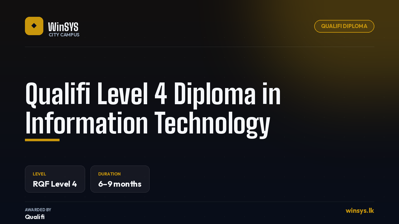 Qualifi Level 4 Diploma in Information Technology