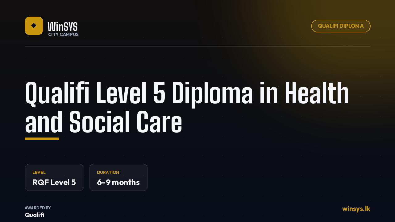 Qualifi Level 5 Diploma in Health and Social Care