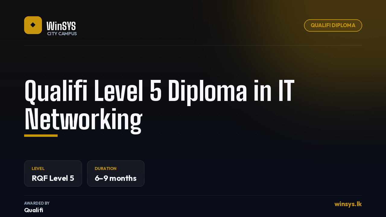 Qualifi Level 5 Diploma in IT Networking