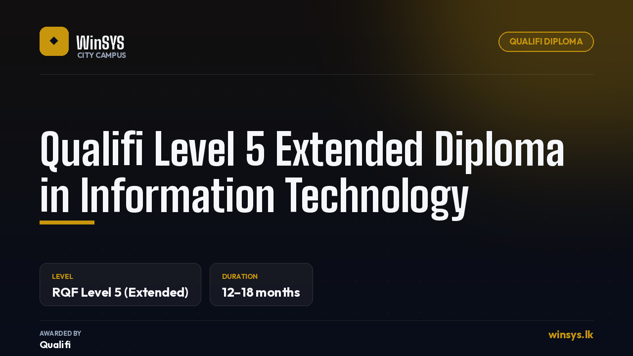 Qualifi Level 5 Extended Diploma in Information Technology