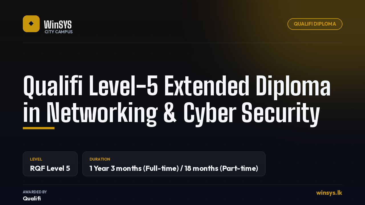 Qualifi Level-5 Extended Diploma in Networking & Cyber Security