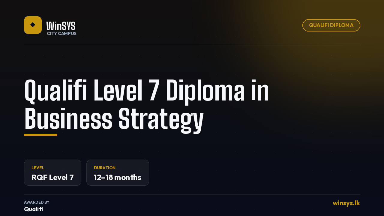 Qualifi Level 7 Diploma in Business Strategy