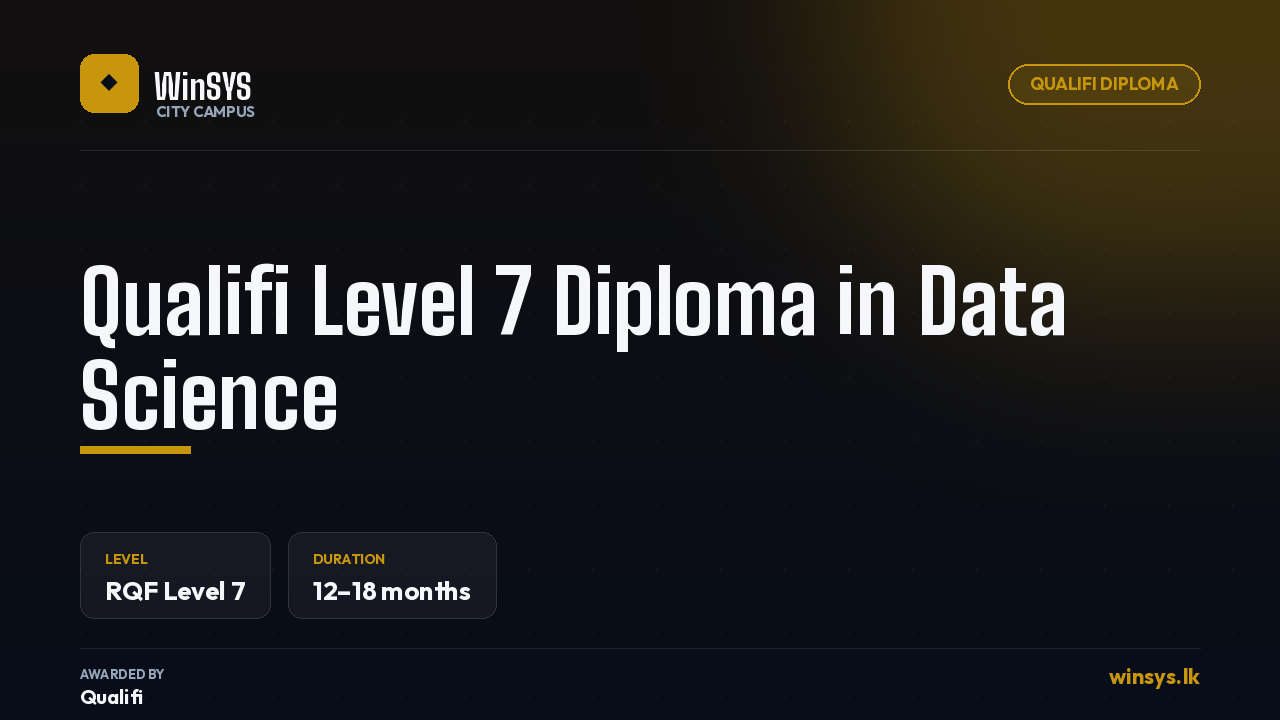 Qualifi Level 7 Diploma in Data Science