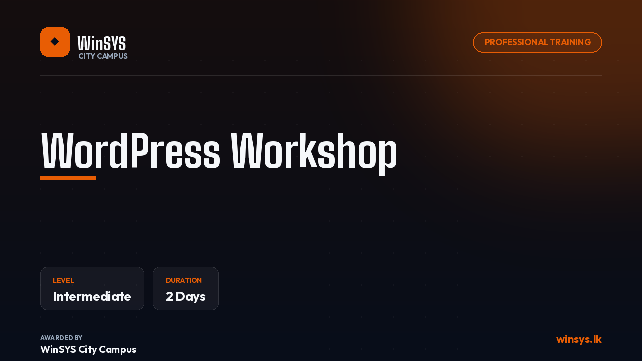 WordPress Workshop