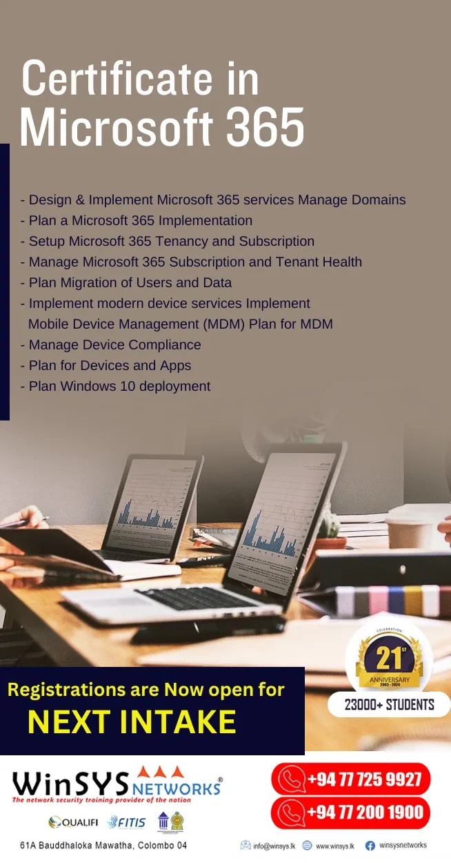 Certificate in Microsoft 365 Administrator