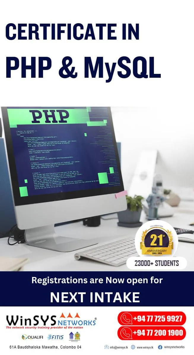 Certificate in PHP & MySQL