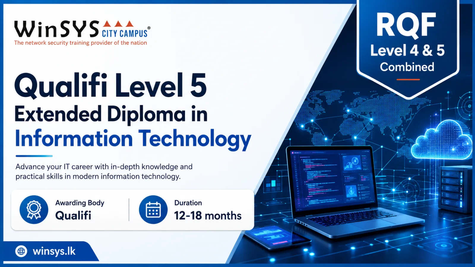 Qualifi Level 5 Extended Diploma in Information Technology
