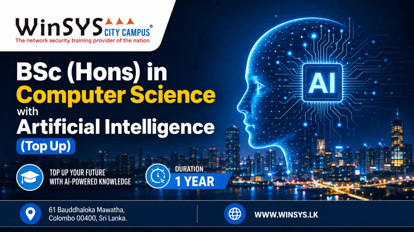 BSc (Hons) in Computer Science with Artificial Intelligence (Top Up)